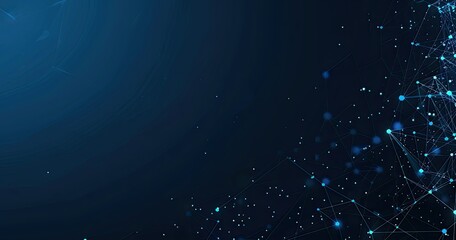 Obraz premium A digital abstract background featuring interconnected lines and glowing dots, symbolizing technology and data networks.