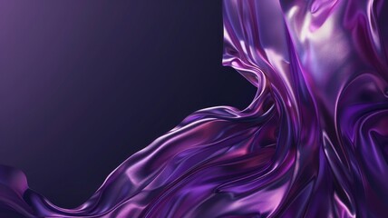 Abstract purple and violet flowing fabric-like background