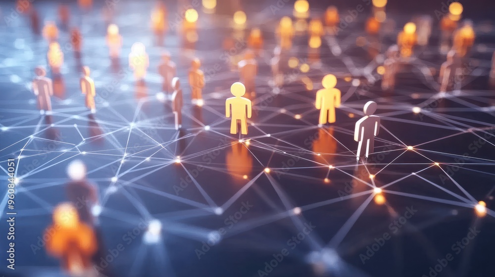 Poster global business structure showcasing networking data exchange and customer connections emphasizing h