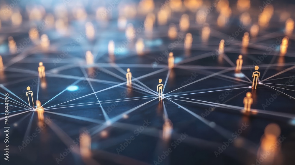 Poster global network business structure customer connection analysis and exchange of customer service info
