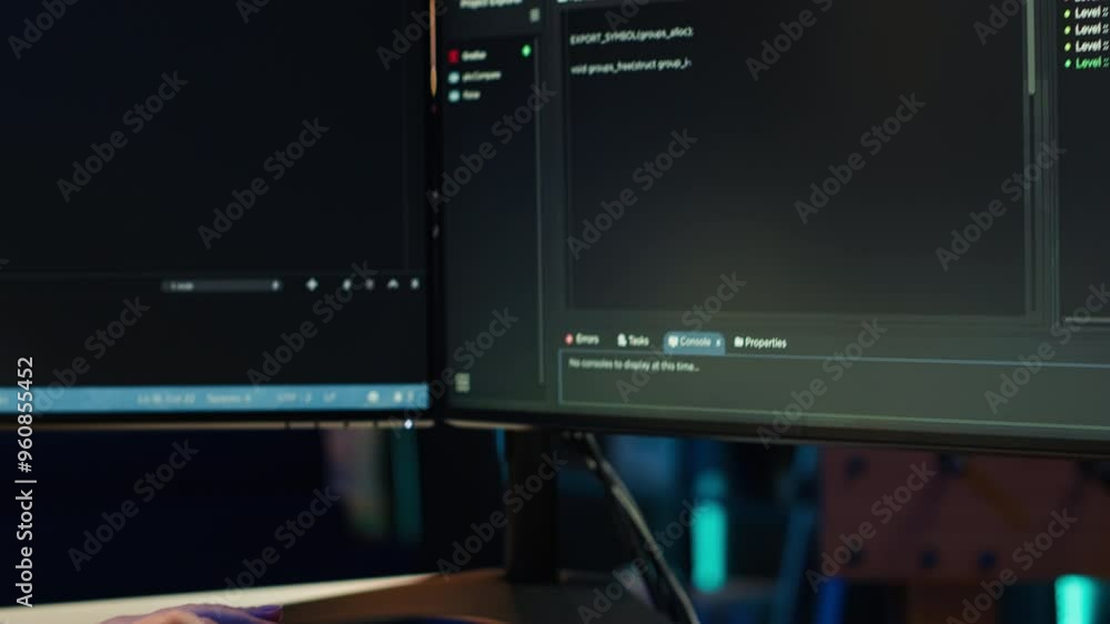 Poster programmer typing on computer to fix vulnerabilities in software enabling attackers to compromise sy