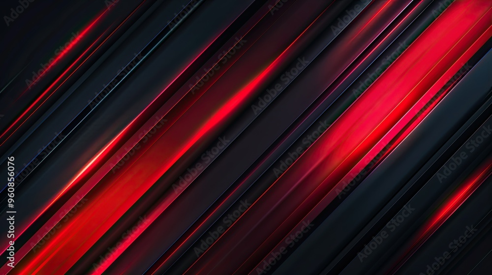 Poster a dynamic abstract background featuring sleek, diagonal lines in shades of red and black, creating a