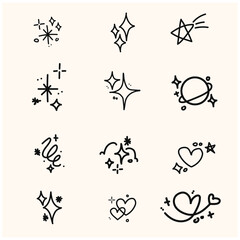 blink blink doodle With illustration style doodle and line art