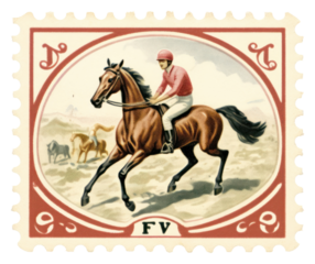 PNG Vintage horse racing mammal animal adult.
