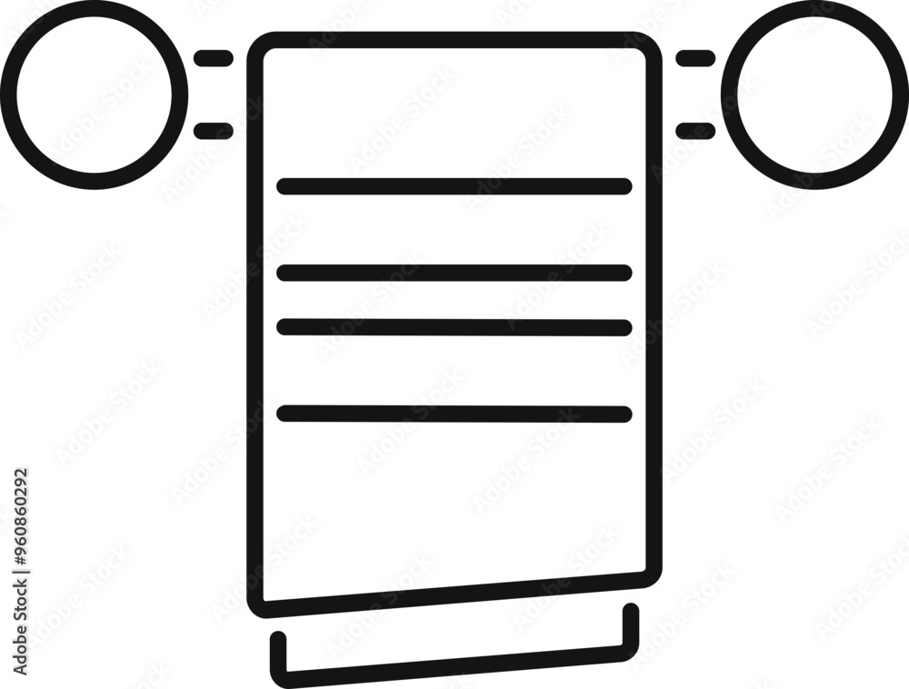 Poster simple icon of a data transfer, represented by two devices connected by a signal