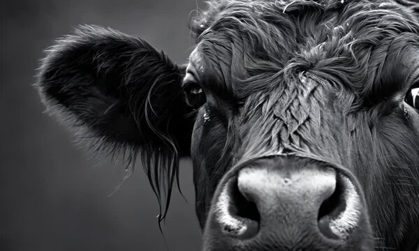 Black and white cown with scared expression on his face. Video