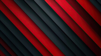 Obraz premium A dynamic abstract design featuring diagonal red and black stripes, creating a sense of depth and motion.