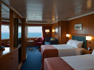 Fototapeta premium View from Aurea Suite on MSC Sinfonia in the Port of Venice