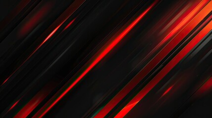 A dynamic abstract design featuring sharp diagonal lines in red and black, creating a sense of movement and energy.