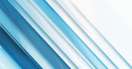 Fototapeta premium A sleek, abstract design featuring diagonal blue and white lines, conveying a sense of motion and modernity.