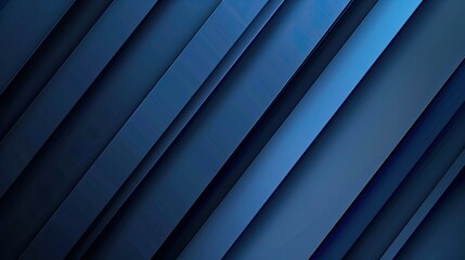 Obraz premium A sleek, abstract design featuring diagonal blue stripes that create depth and movement, ideal for backgrounds or digital art.