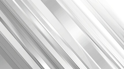 Obraz premium A sleek, abstract design featuring diagonal lines in shades of silver and white, creating a modern and polished aesthetic.