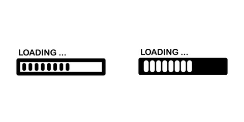 Loading bar icon template