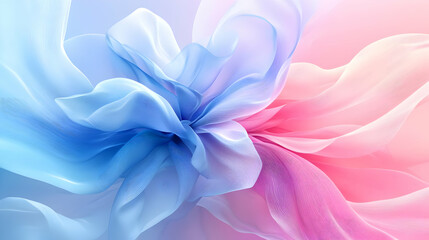 Abstract Blue and Pink Fabric Swirling Design