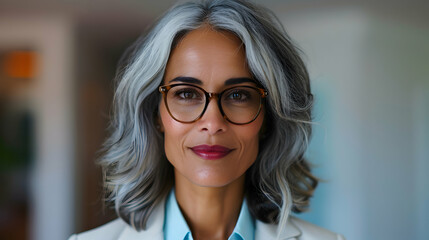 Happy Busy Middle Aged Business Woman Executive