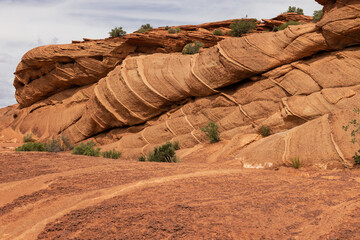 Red rock formation near Horseshoe Bend in Page, Arizona.