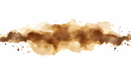 Fototapeta premium Abstract Watercolor Background Brown and Beige Splashes
