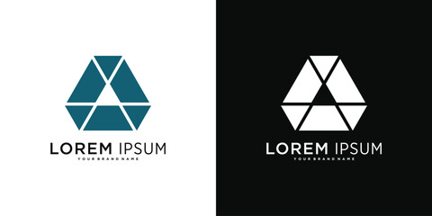 Company logo design elements, abstract triangle. Premium Vector