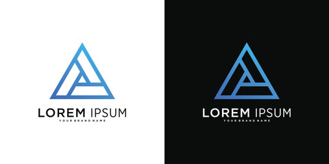 Company logo design elements, abstract triangle. Premium Vector