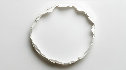 Torn Paper Circle Frame Minimalist Abstract Background