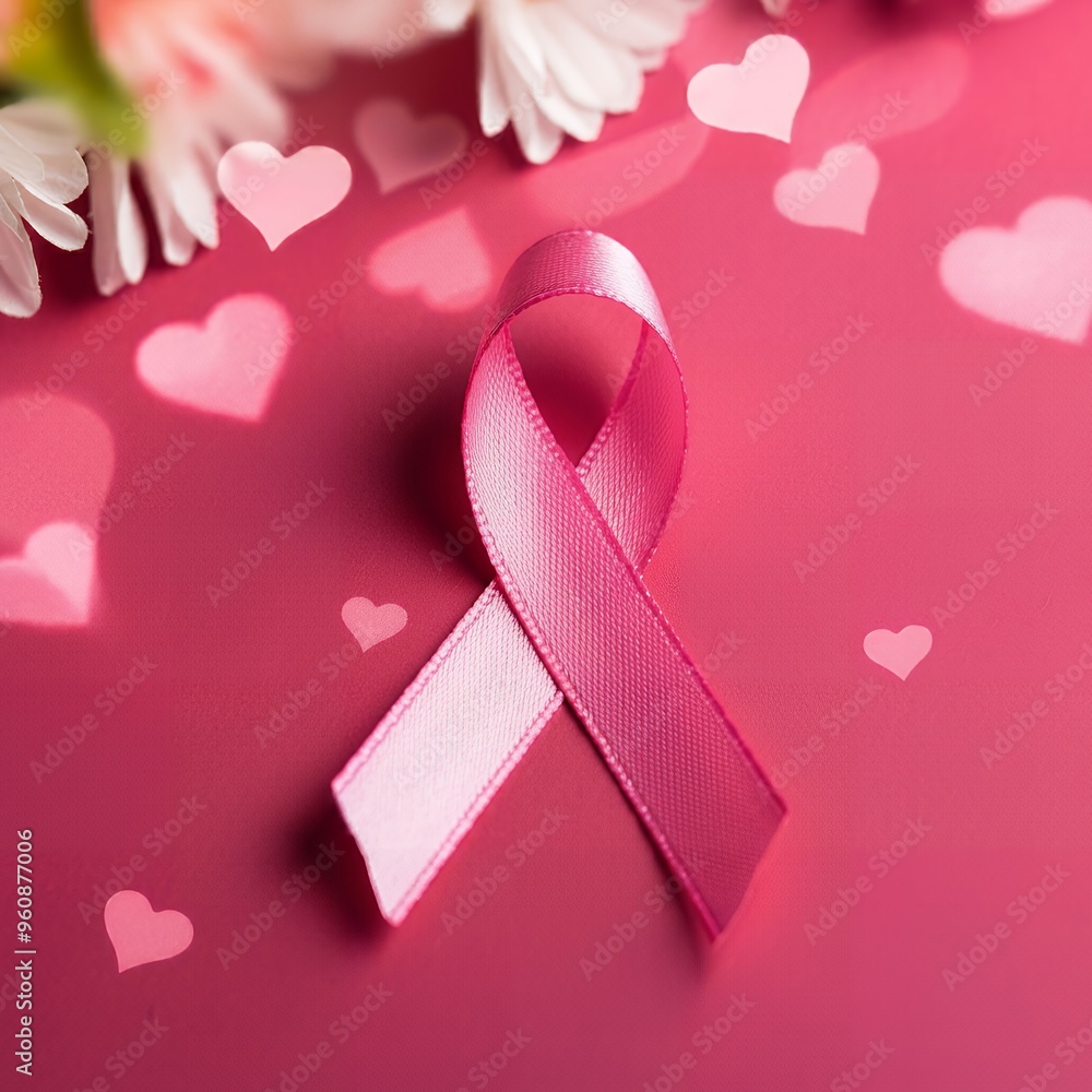 Wall mural Breast cancer awareness background