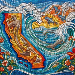 California State graphic design artwork. 