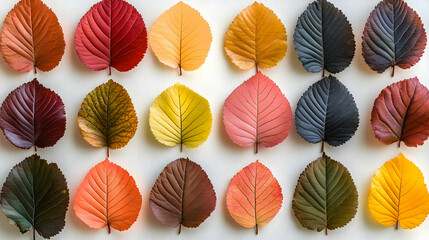 Colorful Autumn Leaves Pattern Background