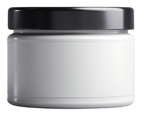 PNG Glossy shoe polish cream jar mockup gray drinkware container.