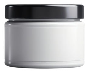 PNG Glossy shoe polish cream jar mockup gray drinkware container.