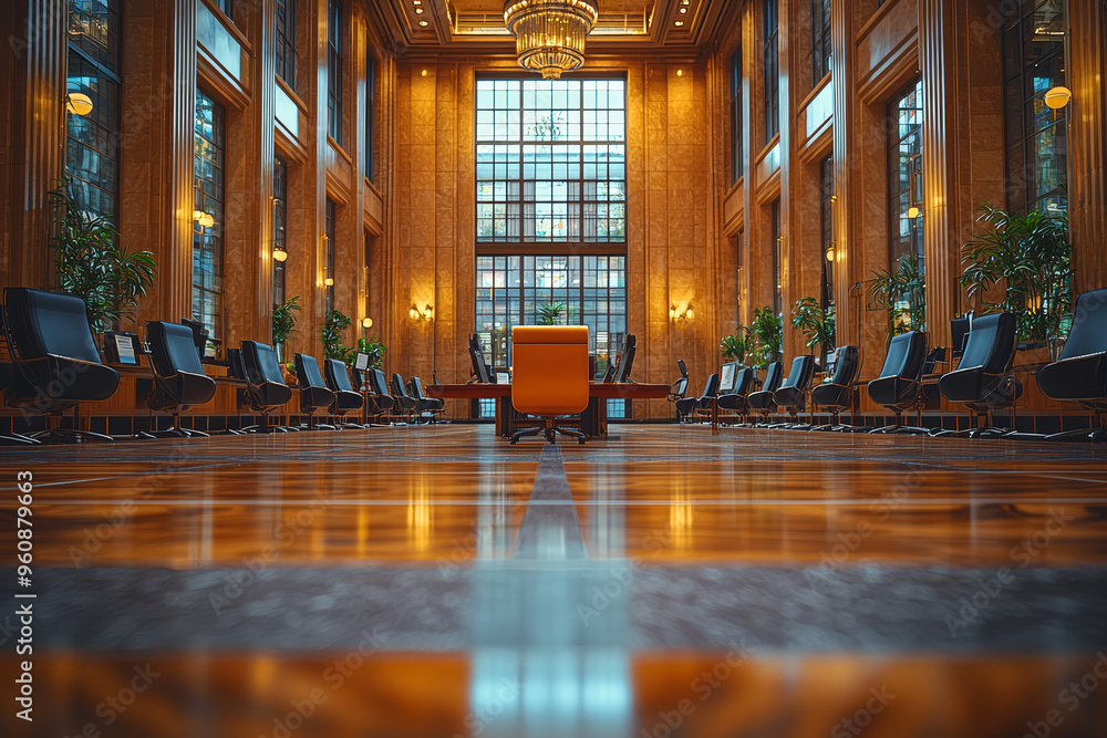 Poster a rotation of managerial tasks and responsibilities in a corporate setting, demonstrating the cyclic