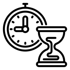 Timer icon, line icon style