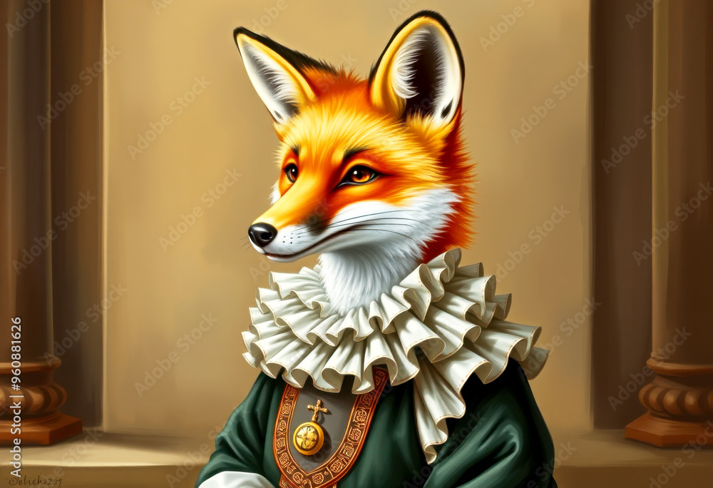 Wall mural renaissance fox