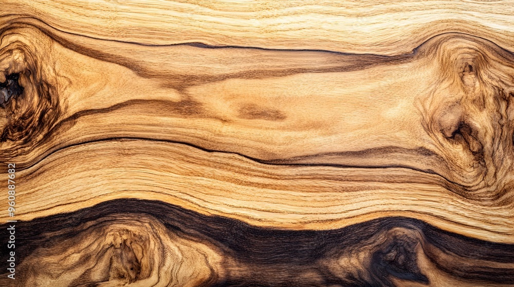Poster captivating close up photograph showcasing the unique character of a hickory wood surface with its s