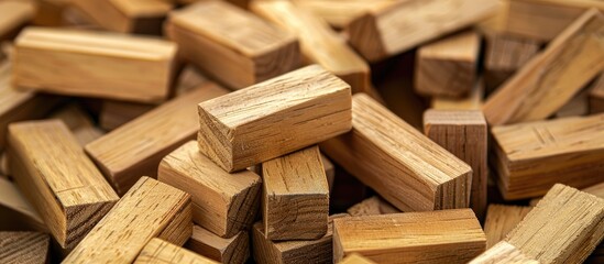Close Up Blocks Wood Game