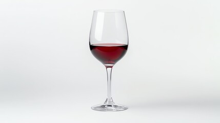 Elegant red wine glass filled with rich red wine, perfect for celebrating special occasions or enjoying a quiet evening.