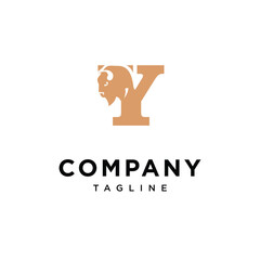 Letter Y Bison logo icon vector