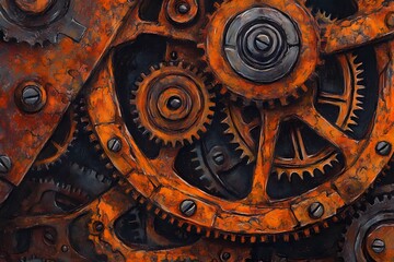 Rusty metal texture background, perfect for industrial and vintage designs.