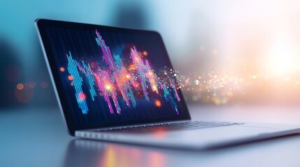 Analyzing Cloud Cost Savings Projections on a Laptop Spreadsheet Close-Up