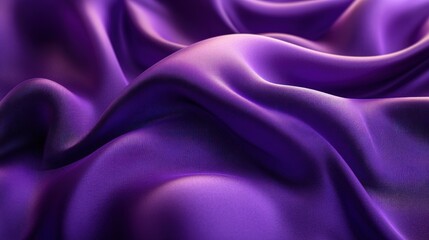 Fototapeta premium Abstract purple fabric background with soft, flowing folds.