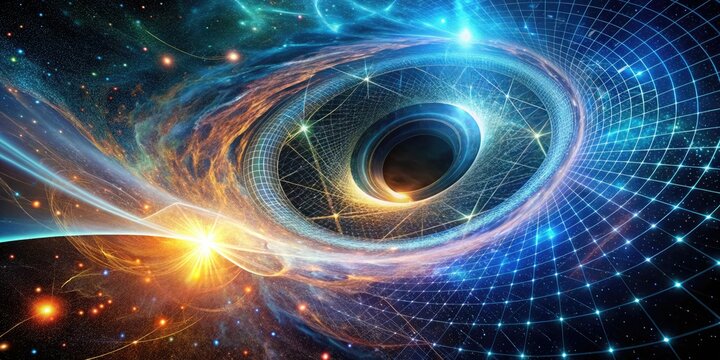 Quantum Entanglement Black Hole Singularity Wormhole Gravity Waves Spacetime Continuum Cosmic_String_Theory