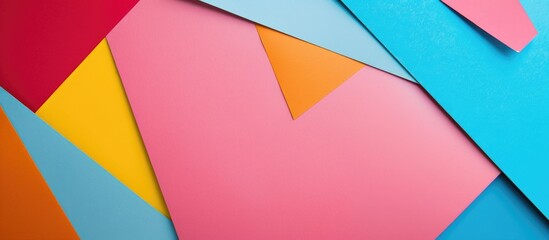 Colored Paper Minimal Shapes Geometric Background Material Design