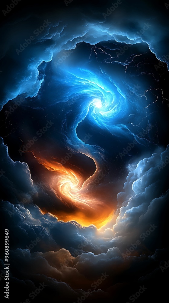 Poster enchanted realm: surreal fantasy desktop wallpaper with vivid colors and sharp resolution on dark ab