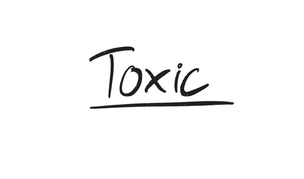 Toxic text font calligraphy script black dark color poisonous danger toxic symbol no people social issue chemial drawing art product safety sign pollution wildlife ink pen dealth reptile stress skull