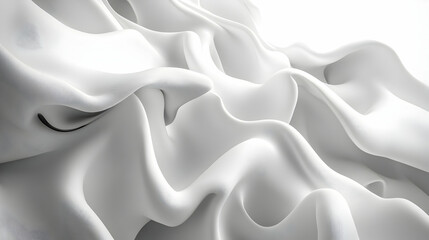 Obraz premium Abstract White Fabric Drape Background Texture