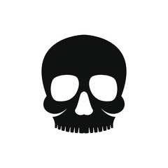 Silhouette of skull logo design template