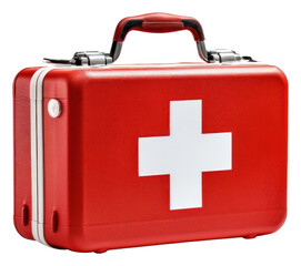 Obraz premium PNG First aid kit white background first aid suitcase.