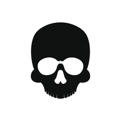 Silhouette of skull logo design template