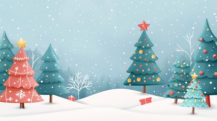 Obraz premium christmas tree in snow