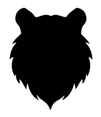 black silhouette of lion head