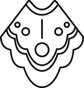 recommend clip art: Simple line drawing icon of a stingray swimming underwater with its fins outstretched